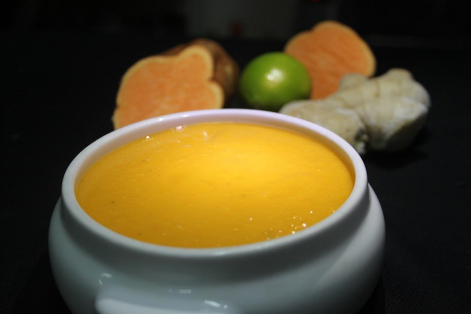 Creamy Sweet Potato Soup at Restaurante Raices