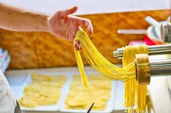 Making authentic Italian pasta at La Casa della Pasta