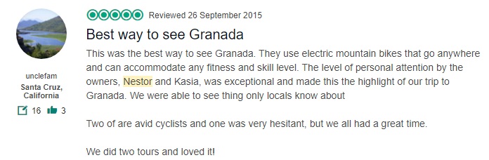 Excellent Comments about Nestor Sanchez and Kasia - Infinito Ebikes